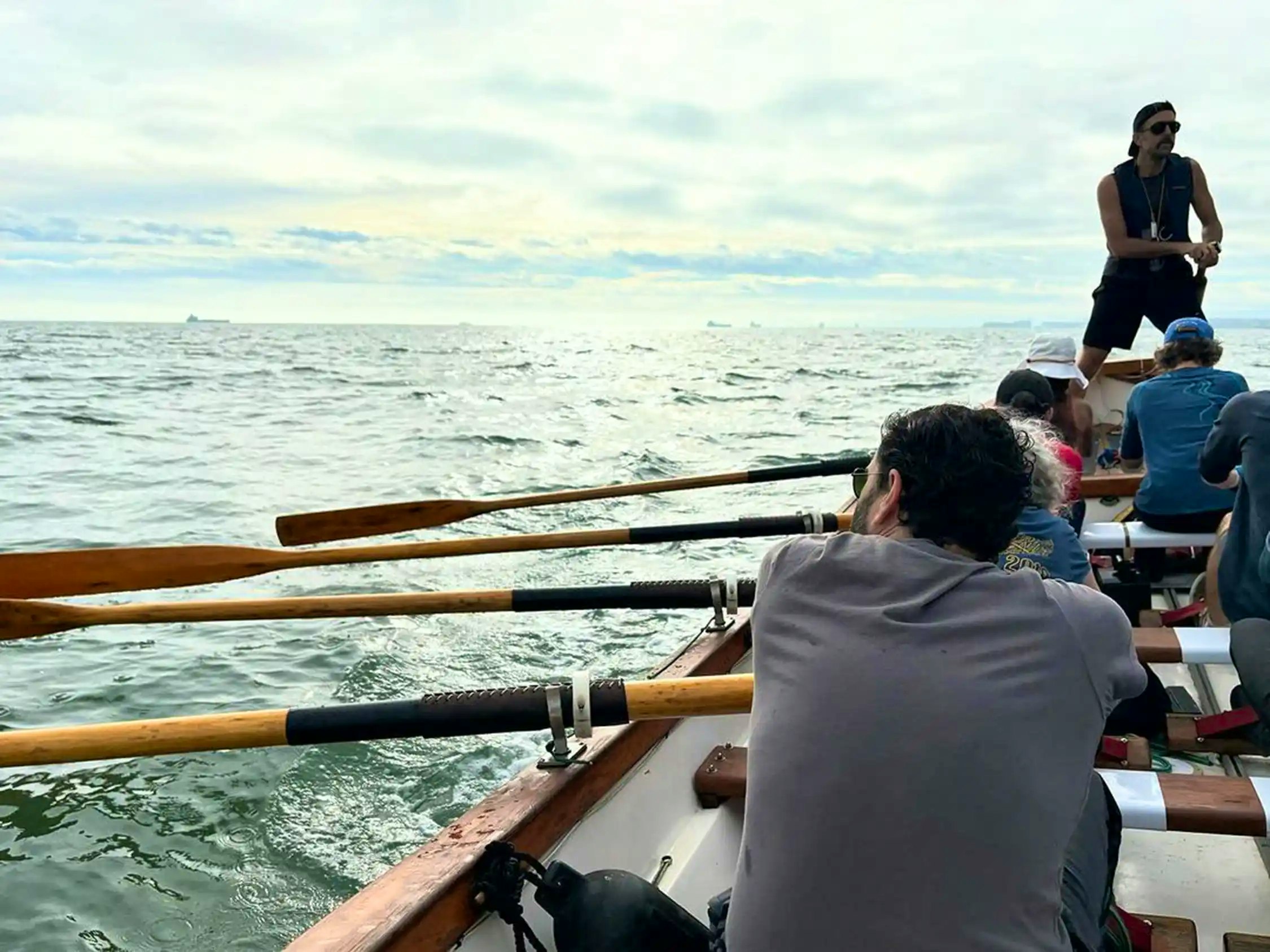 Rowing together on the bay